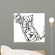 Native Shaman Smoking Tobacco-pipe Wall Decal