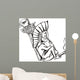 Native Shaman Smoking Tobacco-pipe Wall Decal