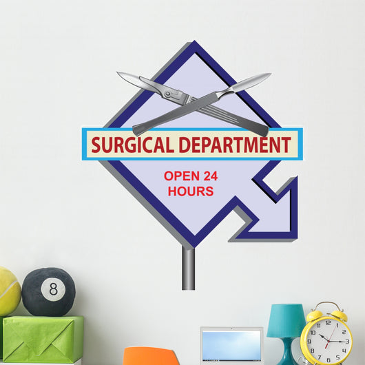 Sign Surgical Department Wall Decal