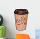 Plastic Cup with Lid Wall Decal