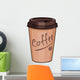 Plastic Cup with Lid Wall Decal