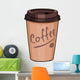 Plastic Cup with Lid Wall Decal