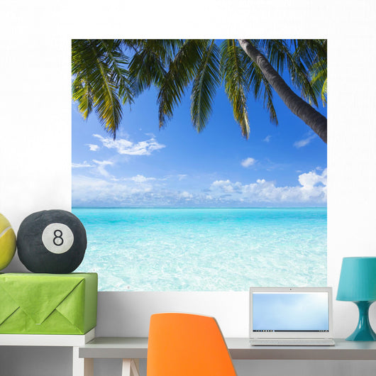 Ocean Palm Paradise Wall Decal