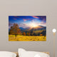 Colorful Autumn Sunset Mountains Wall Decal