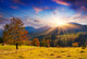 Colorful Autumn Sunset Mountains Wall Decal