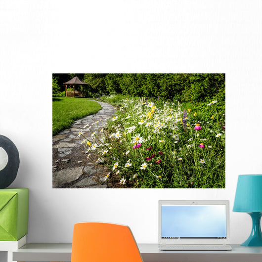 Wildflower Garden and Path Wall Decal