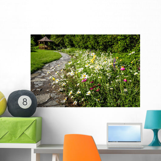 Wildflower Garden and Path Wall Decal