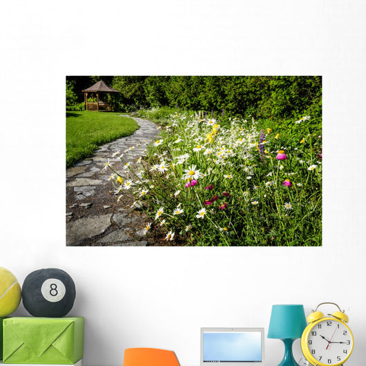 Wildflower Garden and Path Wall Decal