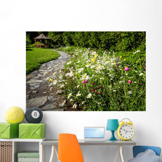 Wildflower Garden and Path Wall Decal
