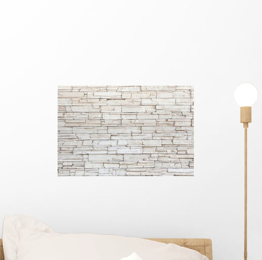 White Stone Tile Texture Wall Decal Design 2