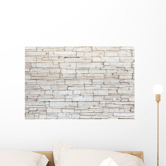 White Stone Tile Texture Wall Decal Design 2