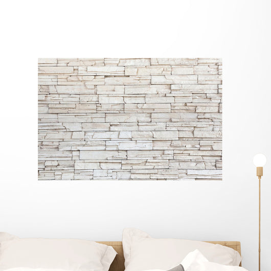 White Stone Tile Texture Wall Decal Design 2