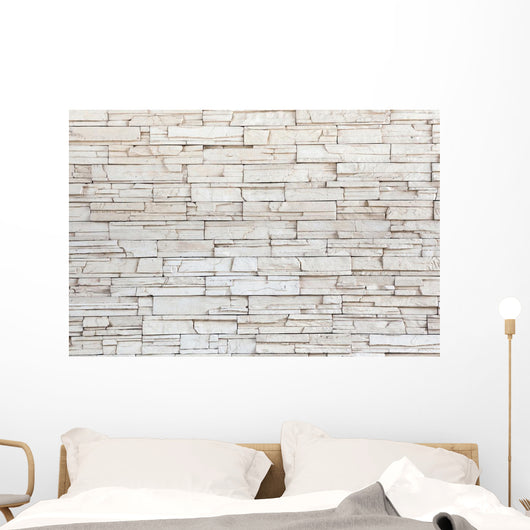White Stone Tile Texture Wall Decal Design 2