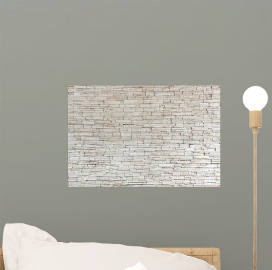 White Stone Tile Texture Wall Decal Design 1