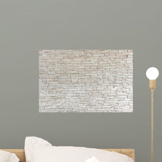 White Stone Tile Texture Wall Decal Design 1