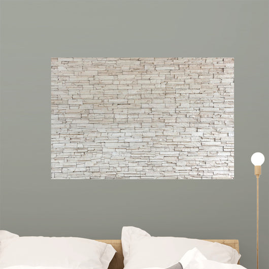 White Stone Tile Texture Wall Decal Design 1