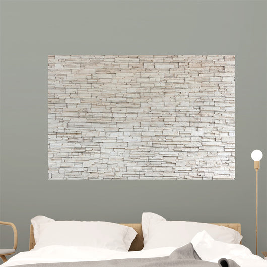 White Stone Tile Texture Wall Decal Design 1