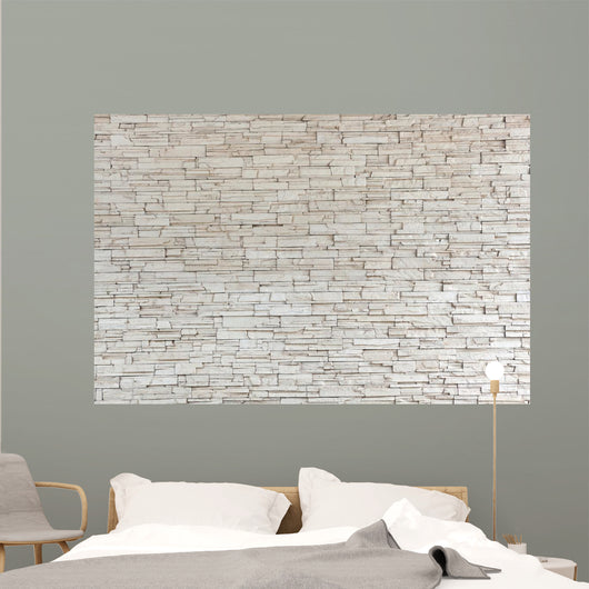 White Stone Tile Texture Wall Decal Design 1