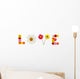 Colorful Daisies Word Love Wall Decal