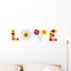 Colorful Daisies Word Love Wall Decal