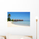 And White Beach Hut Wall Decal