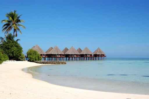 And White Beach Hut Wall Decal