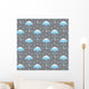 Seamless Pattern with Umbrellas Wall Decal