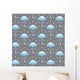 Seamless Pattern with Umbrellas Wall Decal