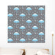 Seamless Pattern with Umbrellas Wall Decal