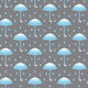 Seamless Pattern with Umbrellas Wall Decal