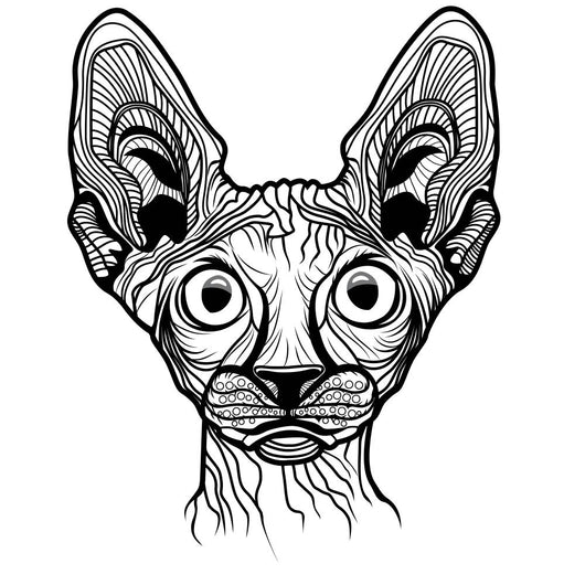 Vector Illustration Cat Head Wall Decal
