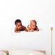 Two Adorable Babies Laying Wall Decal