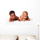 Two Adorable Babies Laying Wall Decal