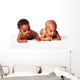Two Adorable Babies Laying Wall Decal