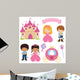Cute Princess and Prince Wall Decal