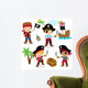 Cute Set Children Pirates Wall Decal