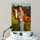 Beautiful Woman Standing near Wall Decal