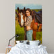 Beautiful Woman Standing near Wall Decal