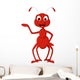 Cute Red Ant Presenting Wall Decal