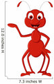 Cute Red Ant Presenting Wall Decal