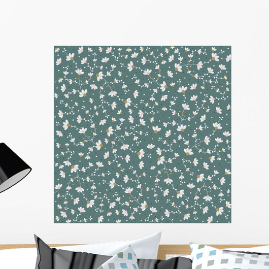 Small Flowers Seamless Pattern Wall Decal