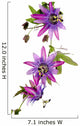 Passion Flowers Vine Wall Decal