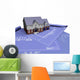 3D Render House Blueprints Wall Decal