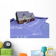 3D Render House Blueprints Wall Decal
