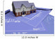 3D Render House Blueprints Wall Decal