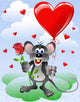 Valentine Mouse Wall Decal