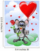 Valentine Mouse Wall Decal