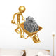 Wheelbarrow Full Gears Wall Decal