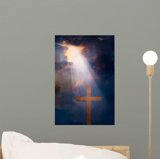 Cross and Dramatic Sky Wall Decal