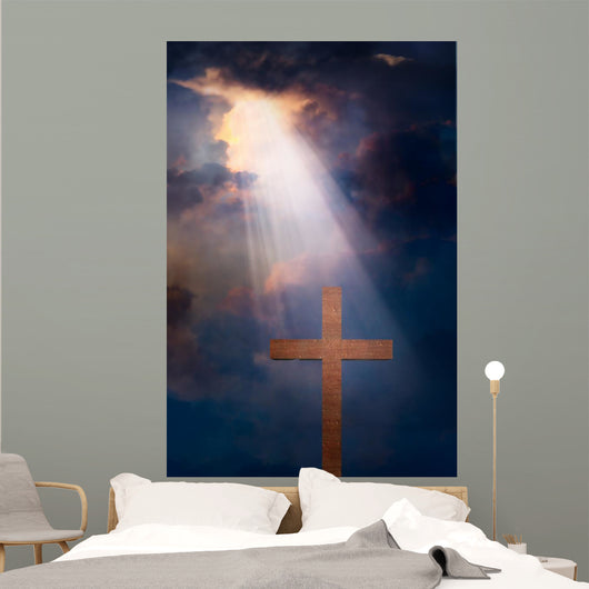 Cross and Dramatic Sky Wall Decal
